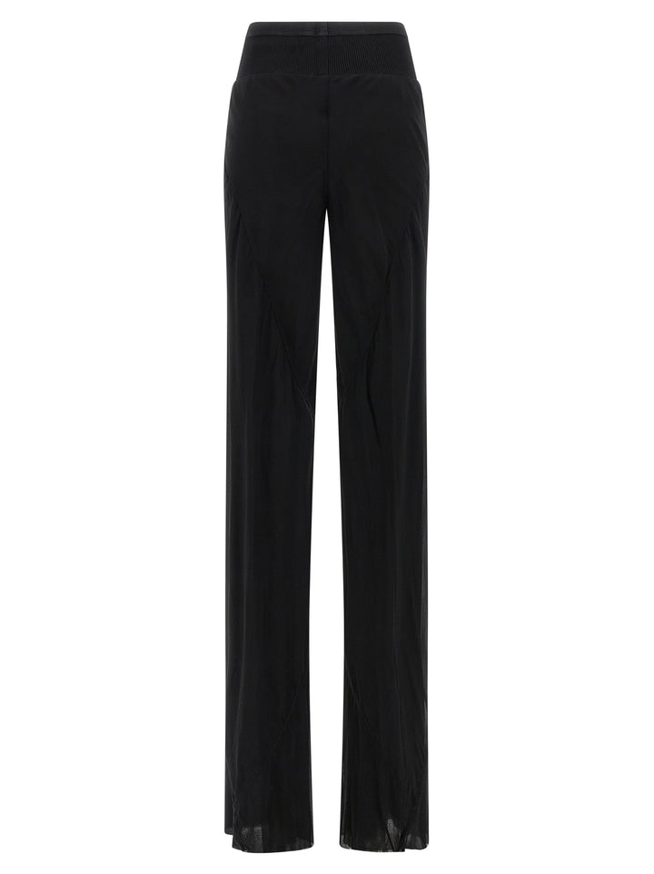 Rick Owens Black Silk Flared Pants