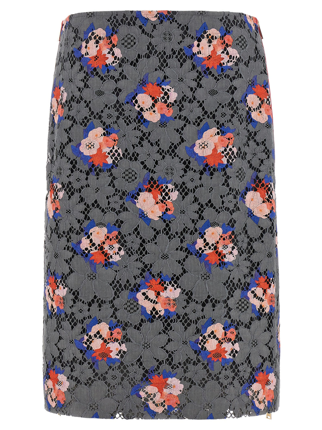 Fendi Gray Cotton Midi Skirt