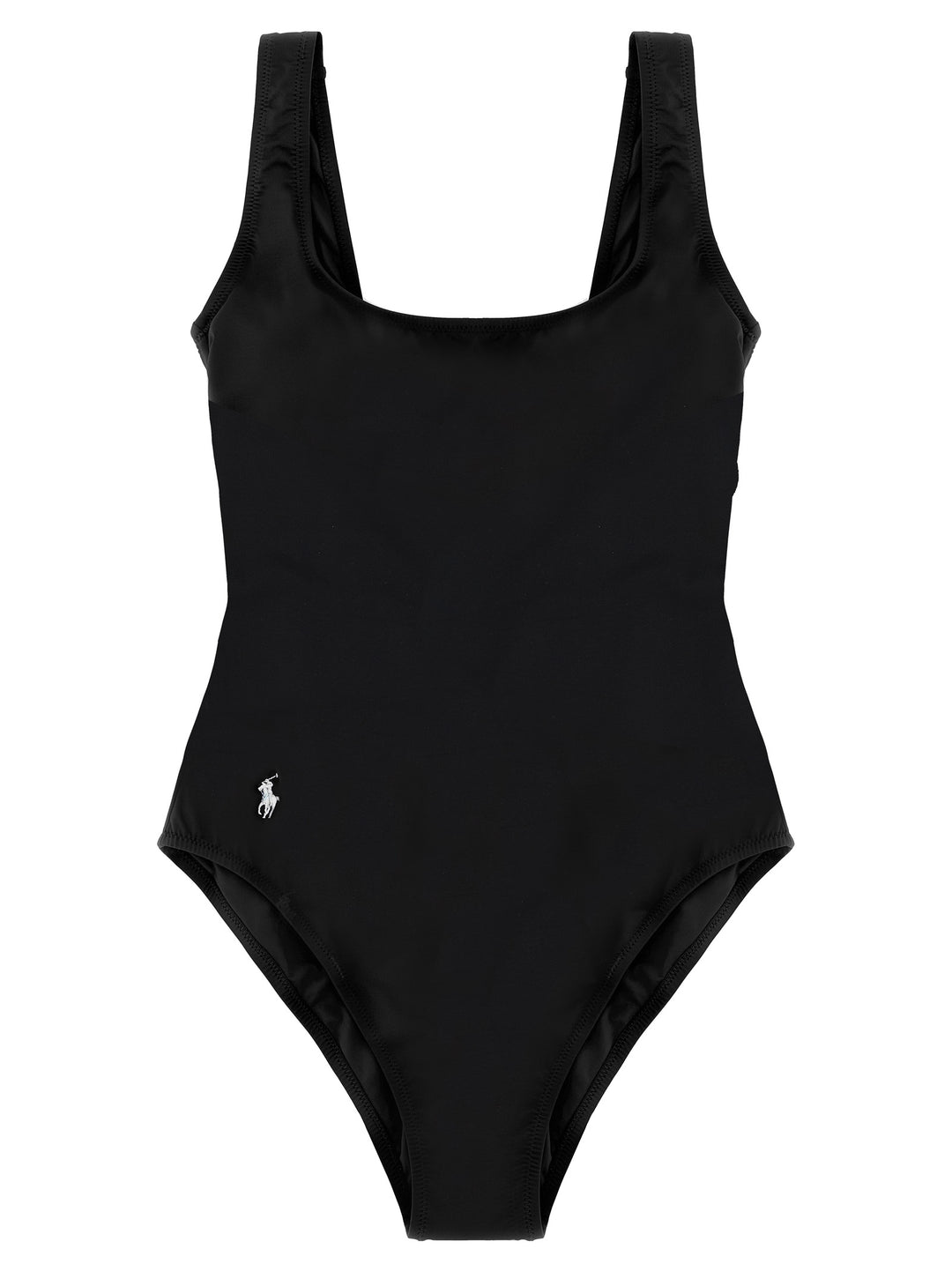Polo Ralph Lauren Black Nylon One-Piece Swimsuit