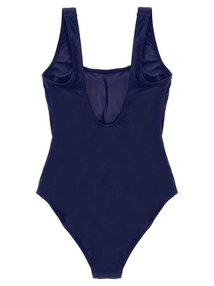 Polo Ralph Lauren Blue Nylon One-Piece Swimsuit