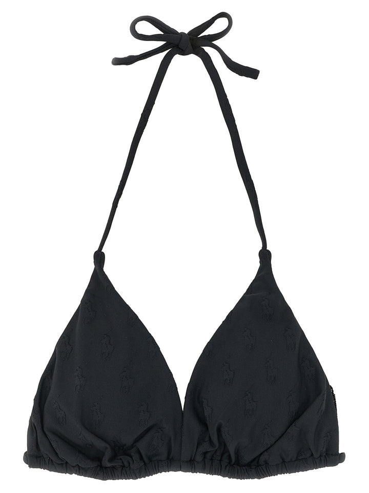 Polo Ralph Lauren Black Recycled Polyester Bikini