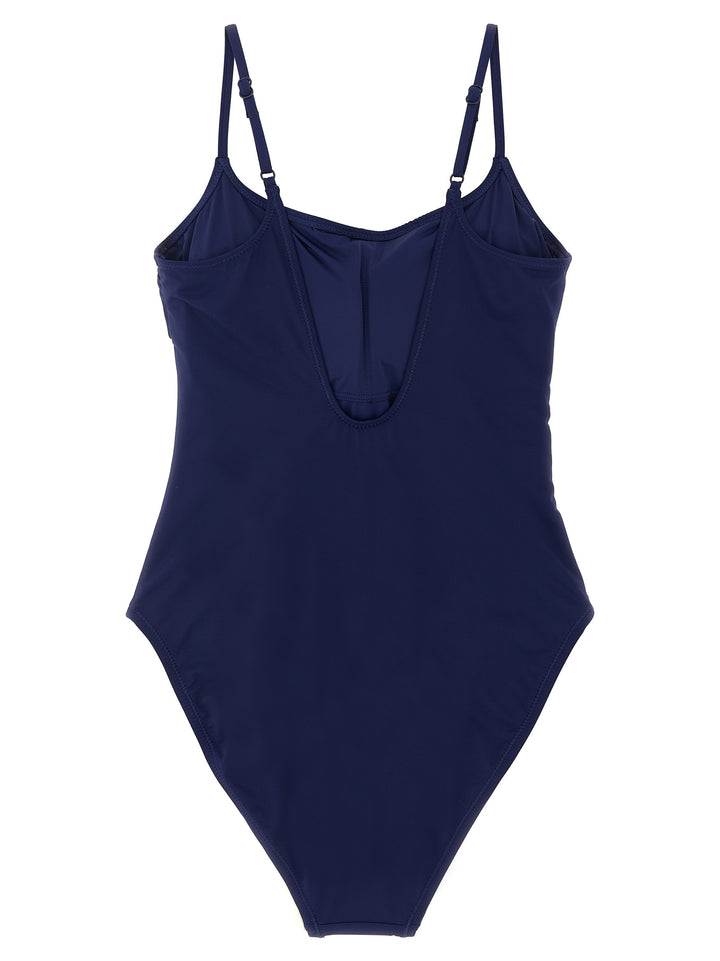 Polo Ralph Lauren Blue Nylon One-Piece Swimsuit