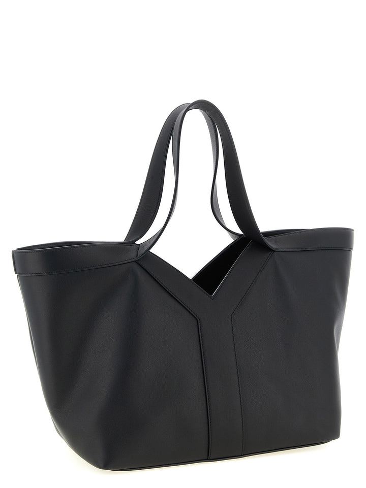Saint Laurent Black Calfskin Tote Bag
