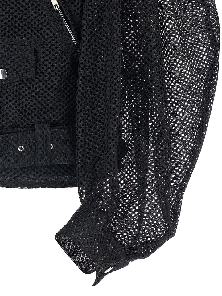 Comme Des Garçons Black Polyester Biker Jacket