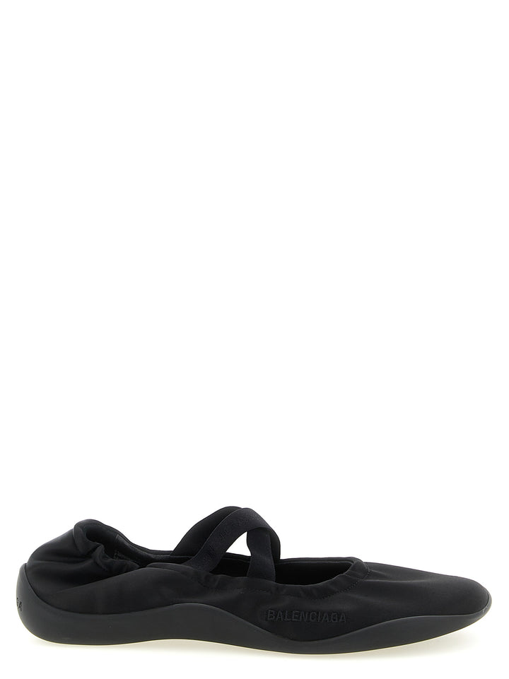Balenciaga Black Polyester Ballet Flats