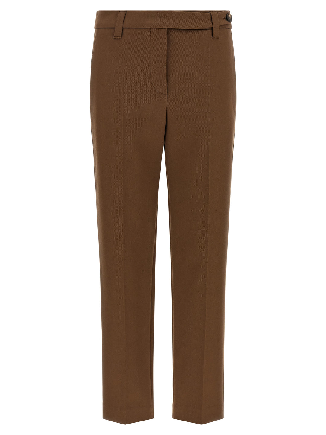 Brunello Cucinelli Brown Cotton Cropped Pants