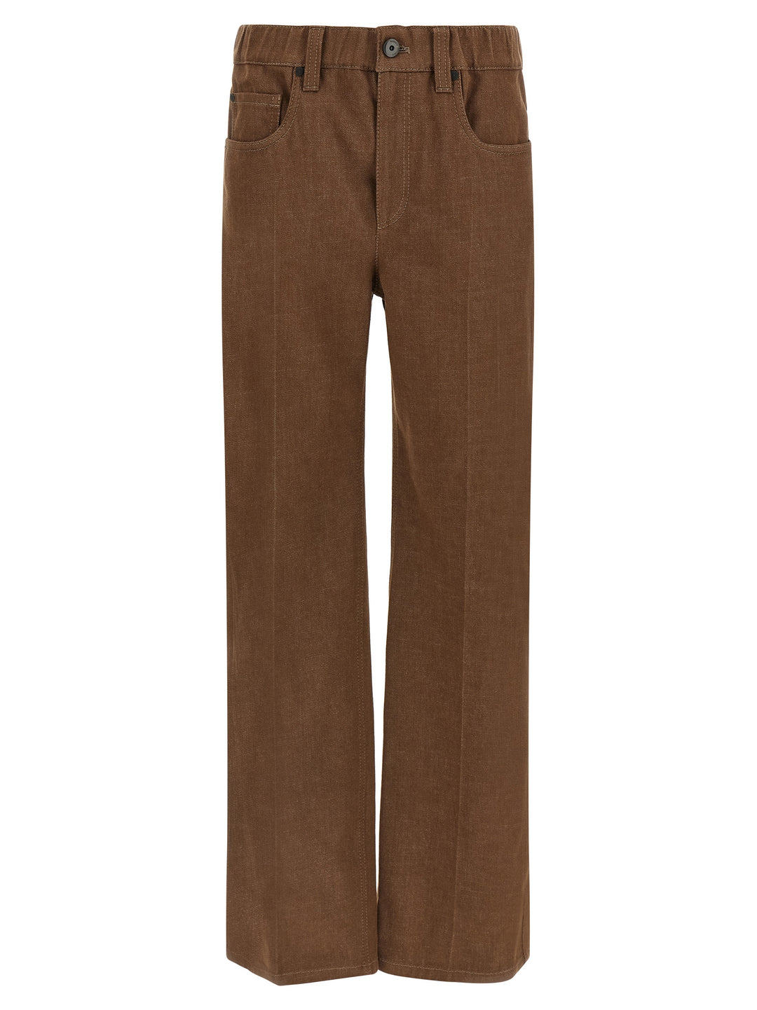 Brunello Cucinelli Brown Cotton Jeans Denim
