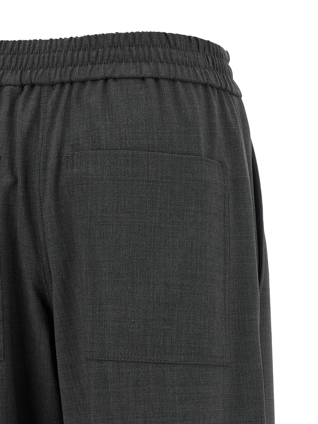 Brunello Cucinelli Gray Virgin Wool Flared Pants