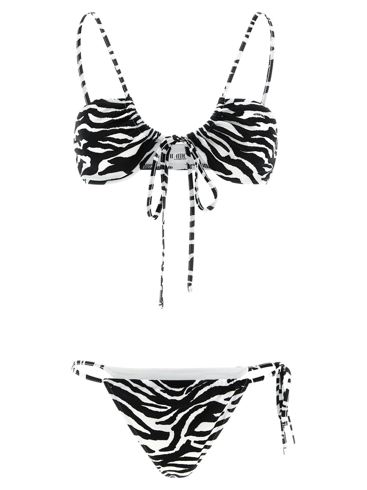 The Attico Bicolor Polyester Bikini