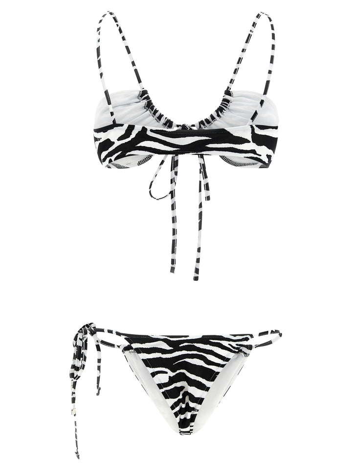 The Attico Bicolor Polyester Bikini