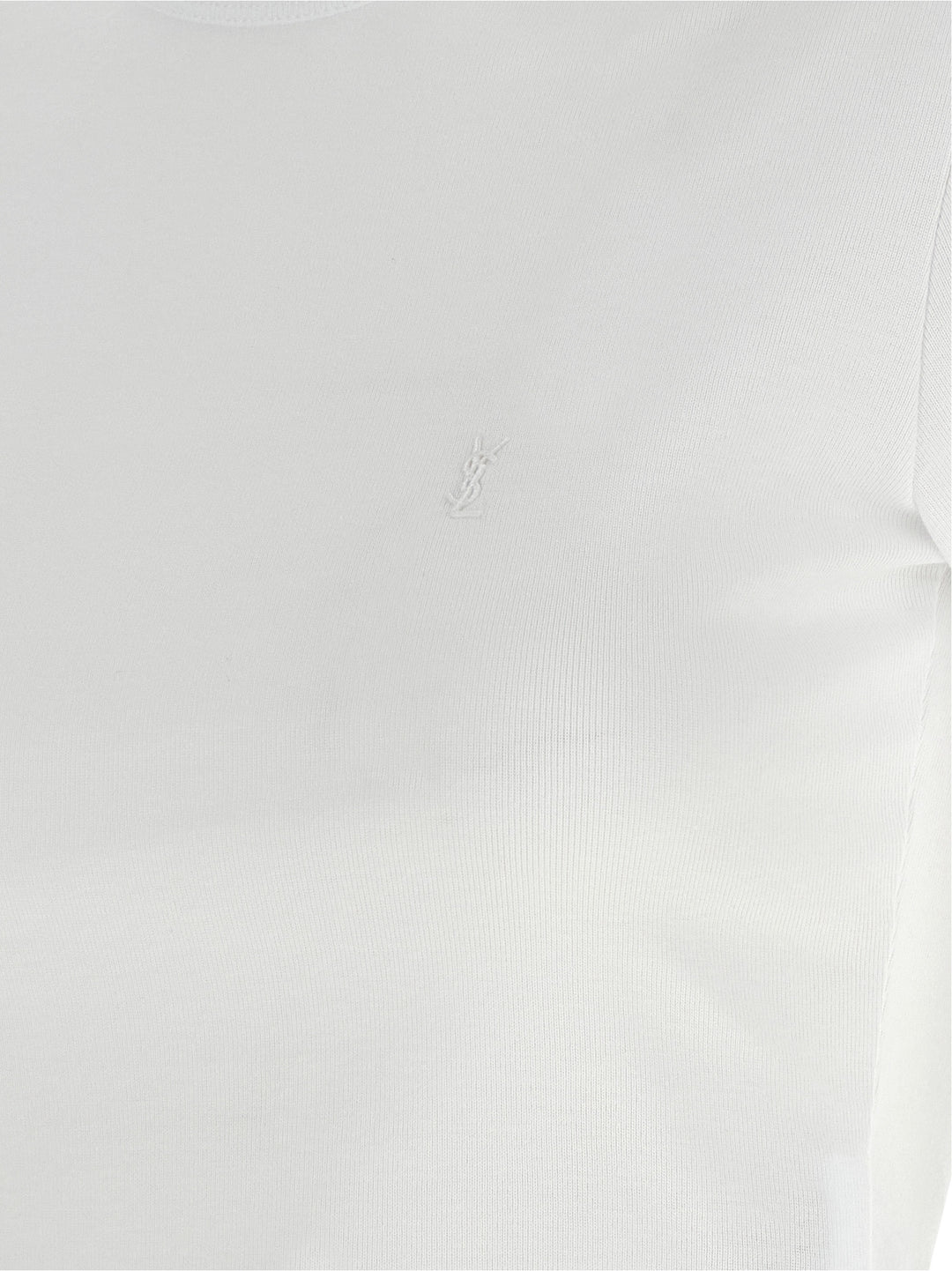 Saint Laurent White Cotton T-Shirt