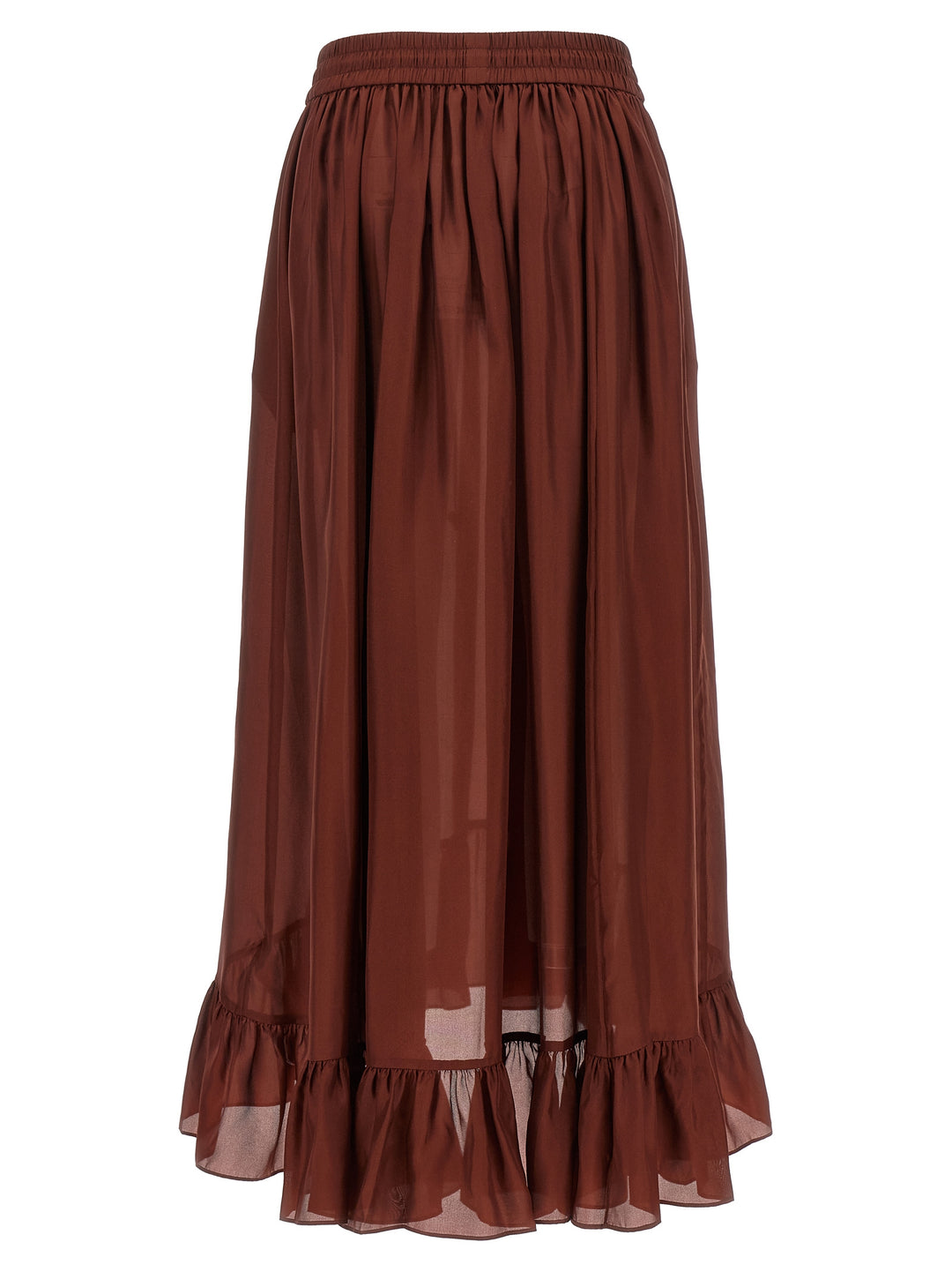 Zimmermann Bordeaux Silk Mini Skirt