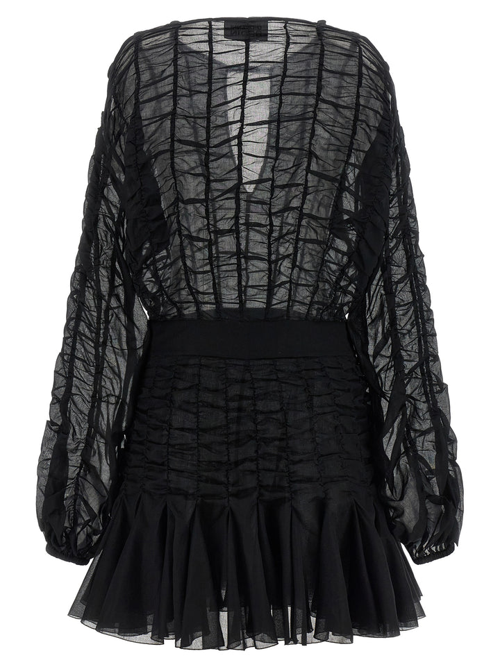 Giovanni Bedin Black Cotton Short Dress