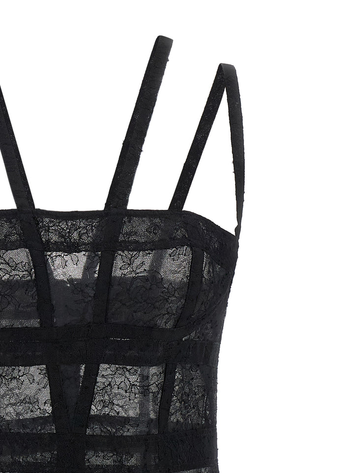 Giovanni Bedin Black Polyamide Short Dress