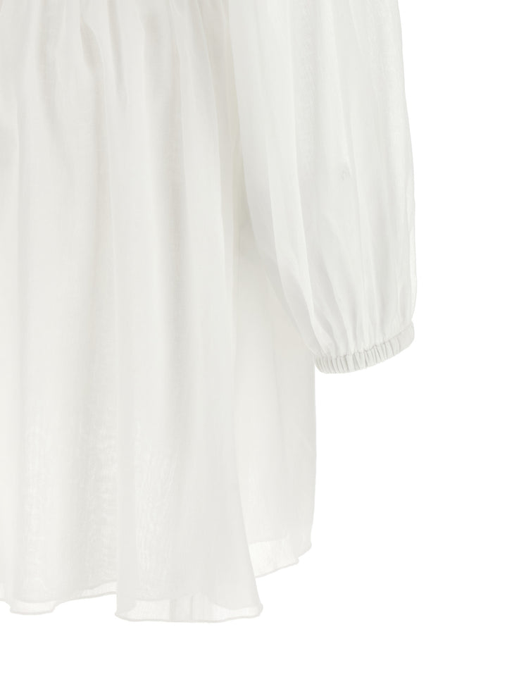 Giovanni Bedin White Cotton Short Dress