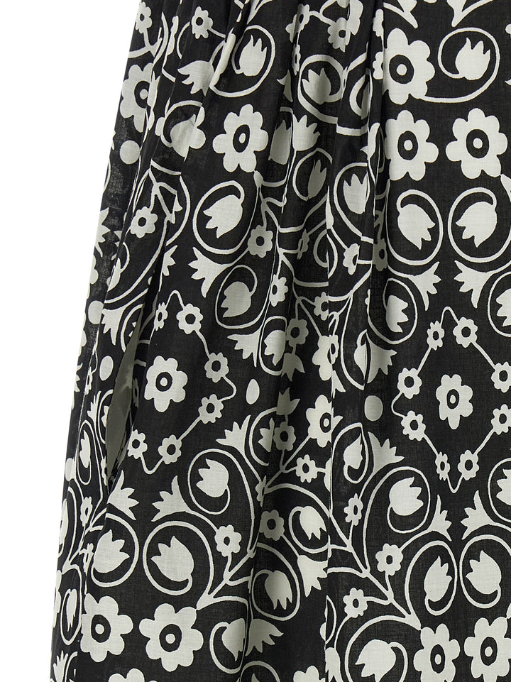Max Mara Bicolor Cotton Long Dress