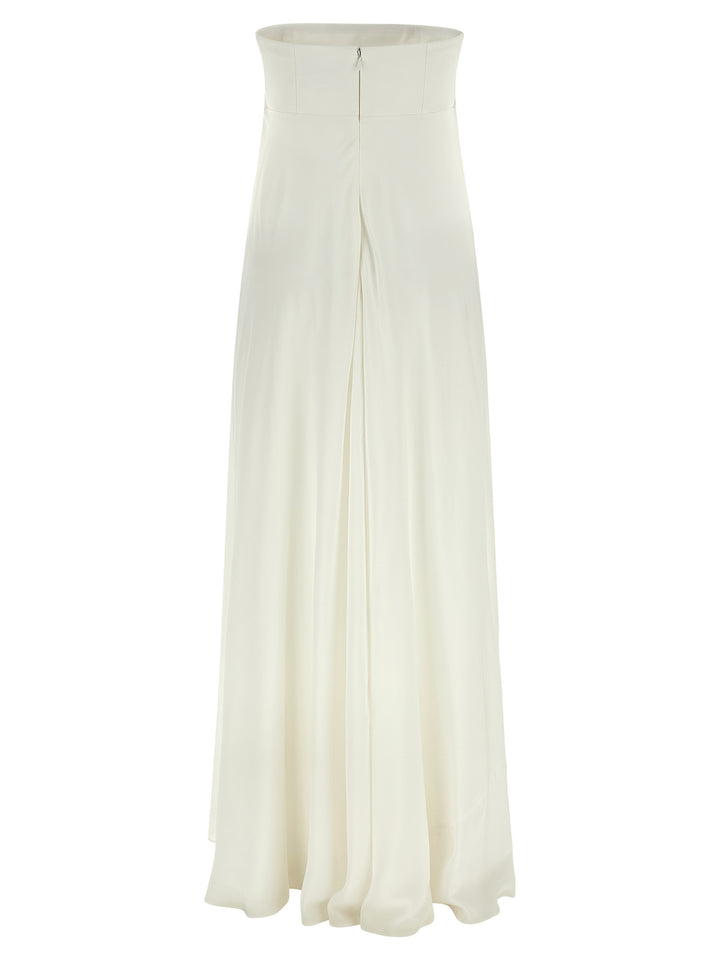 Giovanni Bedin White Silk Long Dress