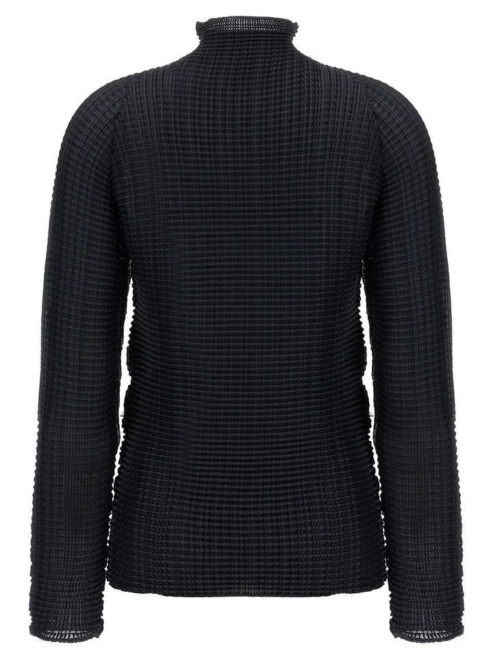 Issey Miyake Black Polyester Cardigan
