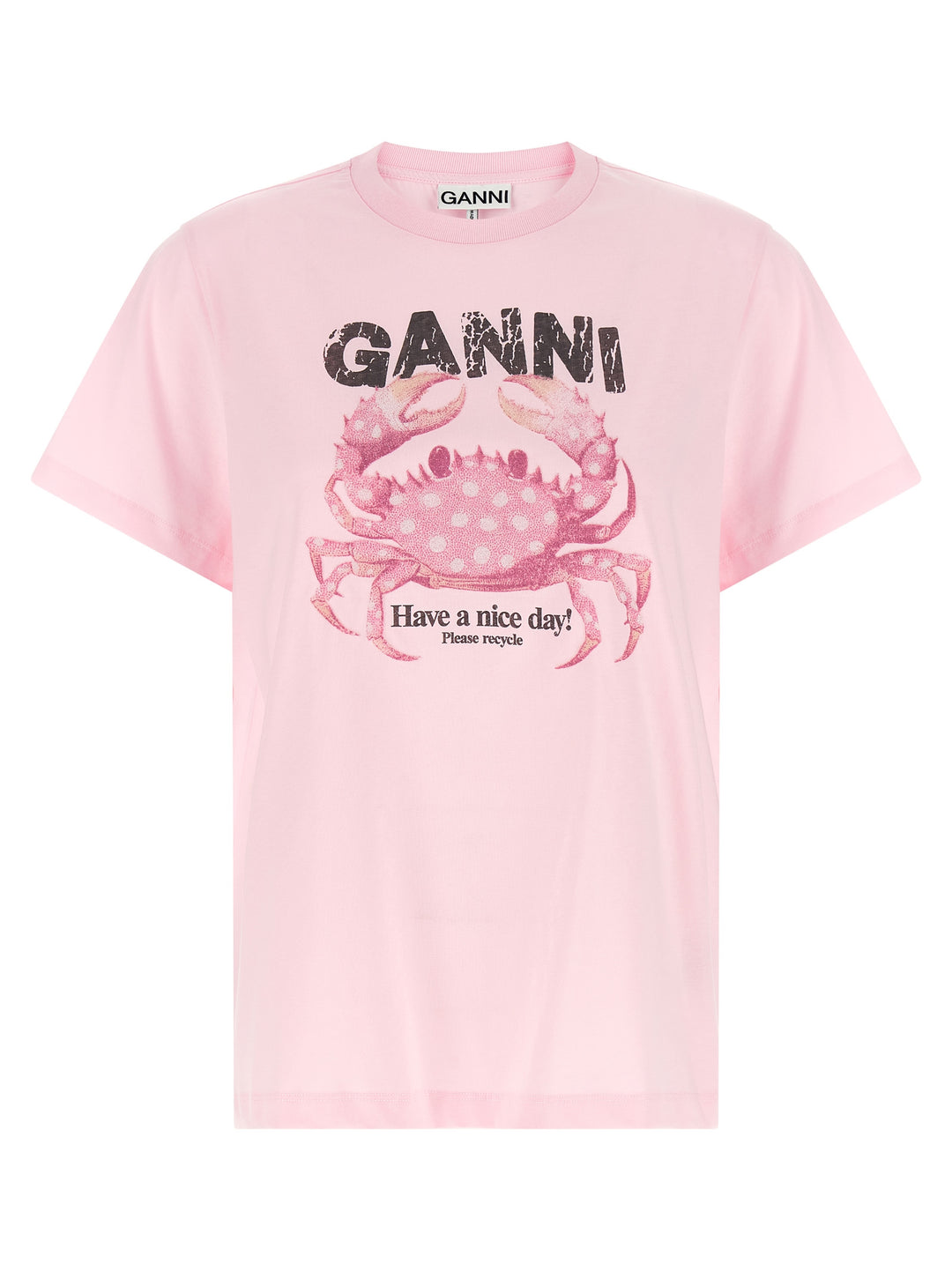 Ganni Multicolor Organic Cotton T-Shirt