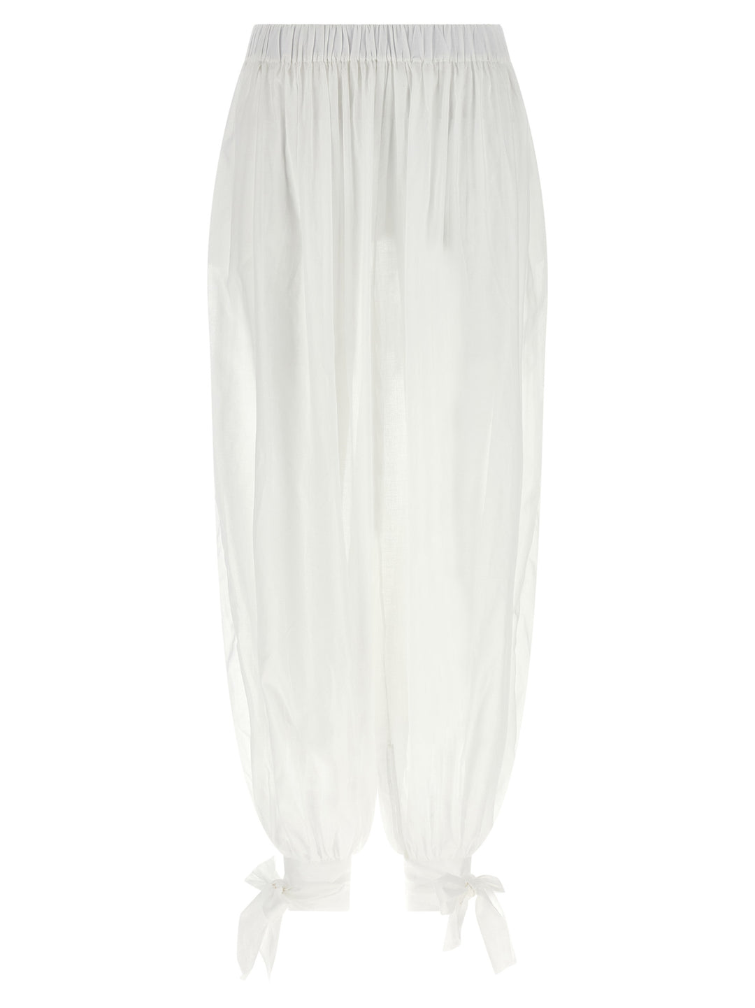 The Andamane White Cotton Casual Pants