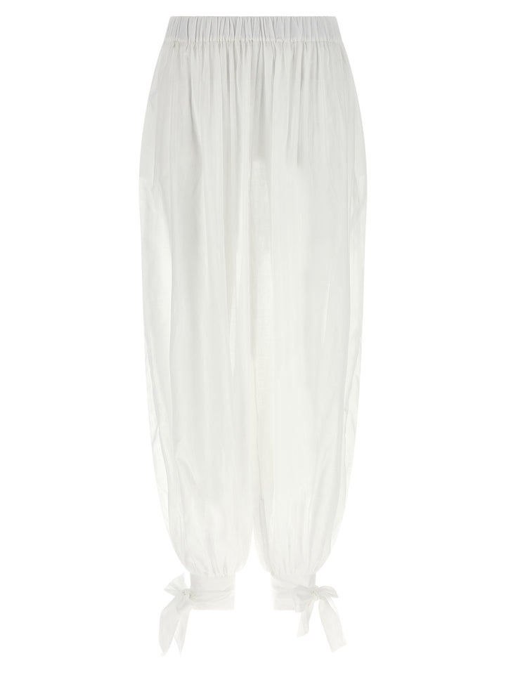 The Andamane White Cotton Casual Pants
