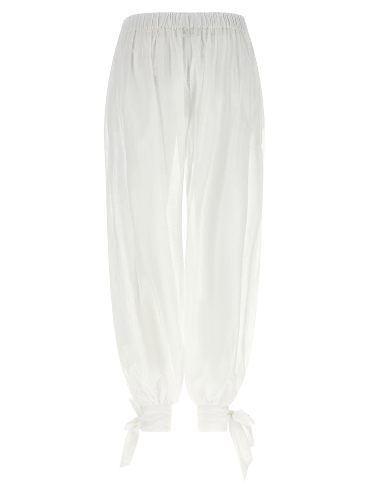 The Andamane White Cotton Casual Pants