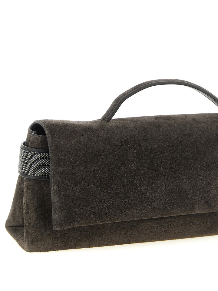 Brunello Cucinelli Brown Calfskin Clutch Bag