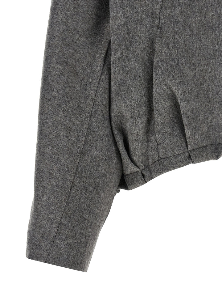 Brunello Cucinelli Gray Virgin Wool Full-Length Jacket