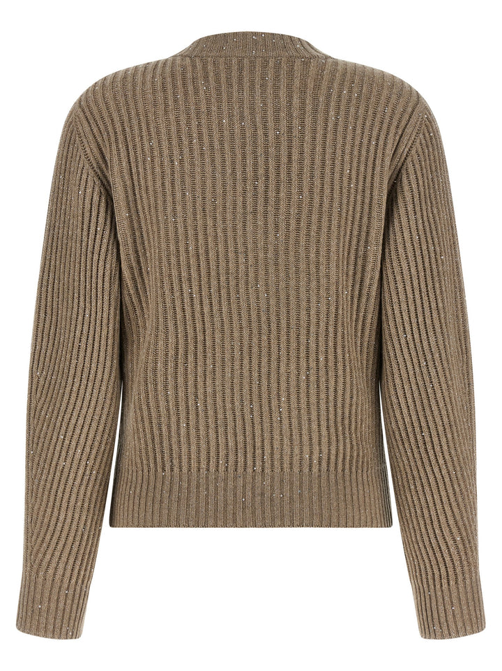 Brunello Cucinelli Beige Cashmere Cardigan