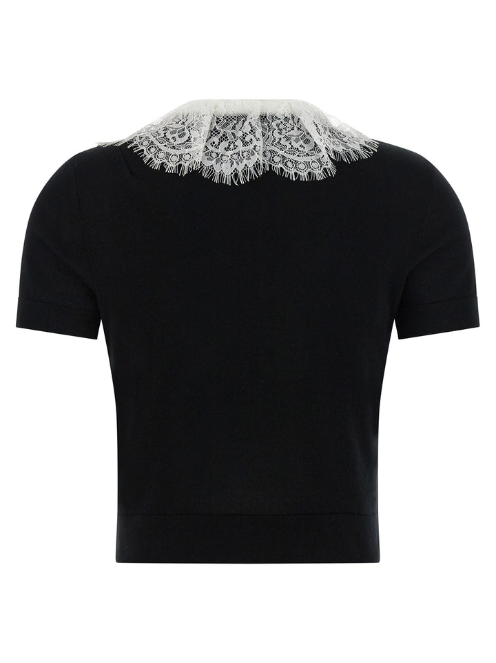 Self-Portrait Bicolor Wool Blouse