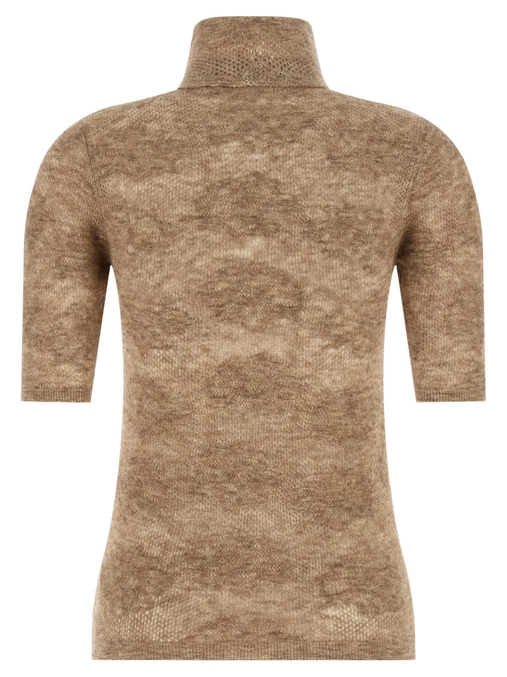 Brunello Cucinelli Beige Silk Cardigan
