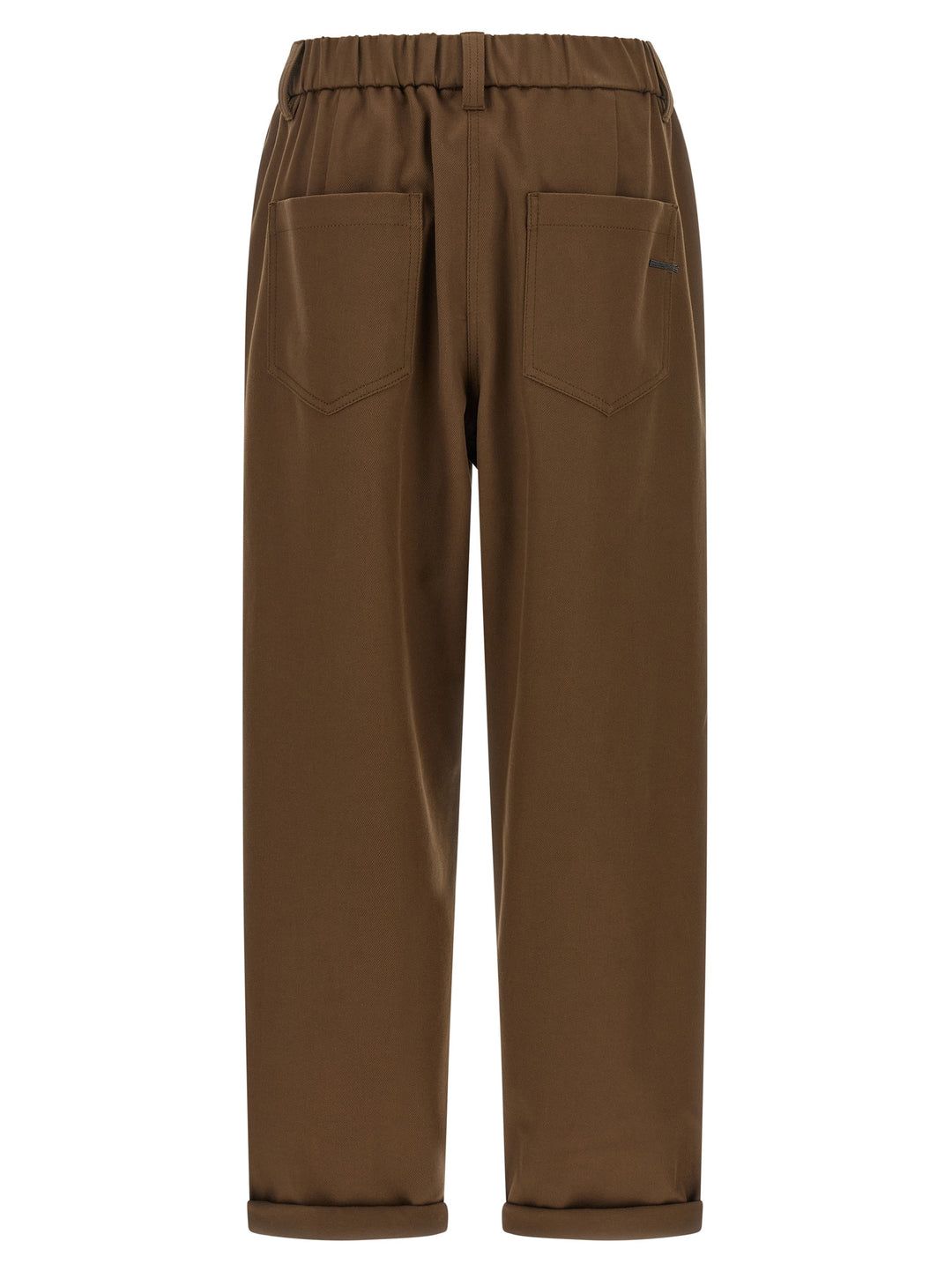 Brunello Cucinelli Brown Cotton Casual Pants
