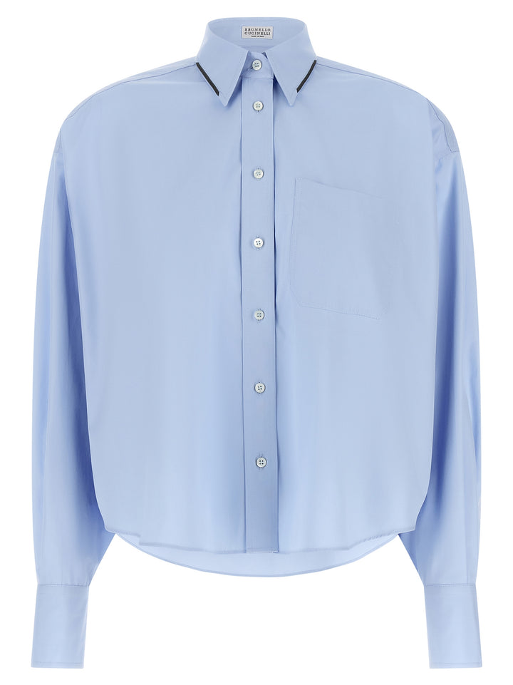 Brunello Cucinelli Blue Cotton Blouse