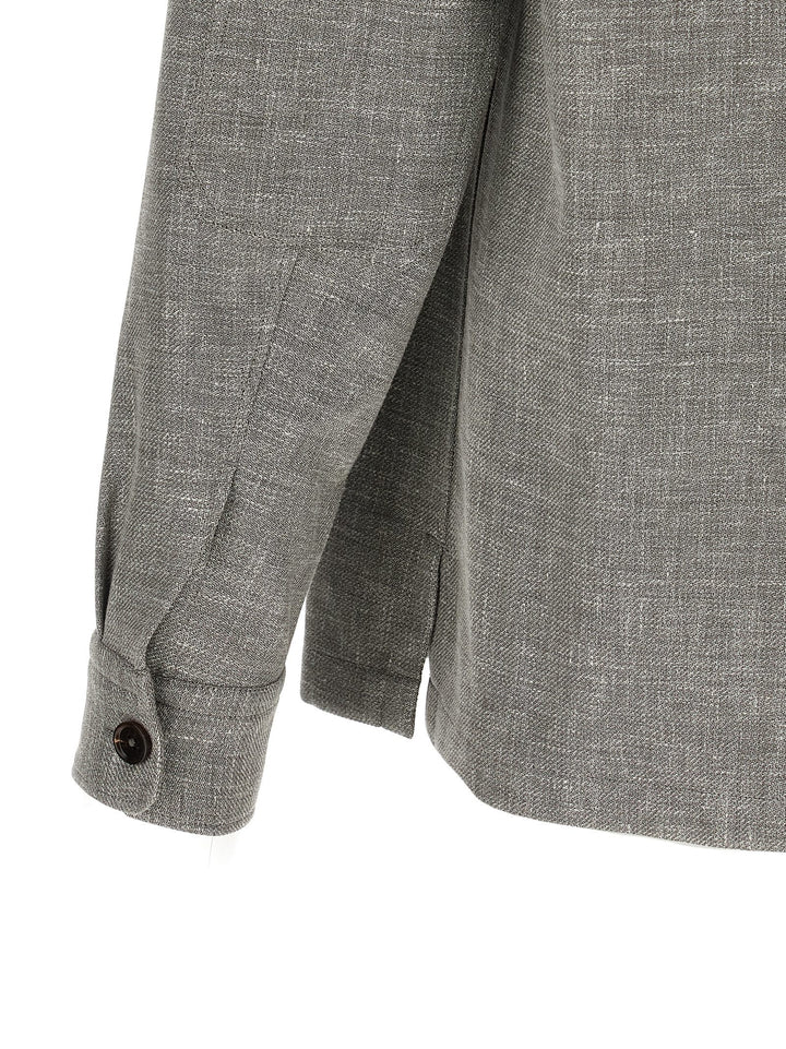 ZEGNA Beige Linen Blouse