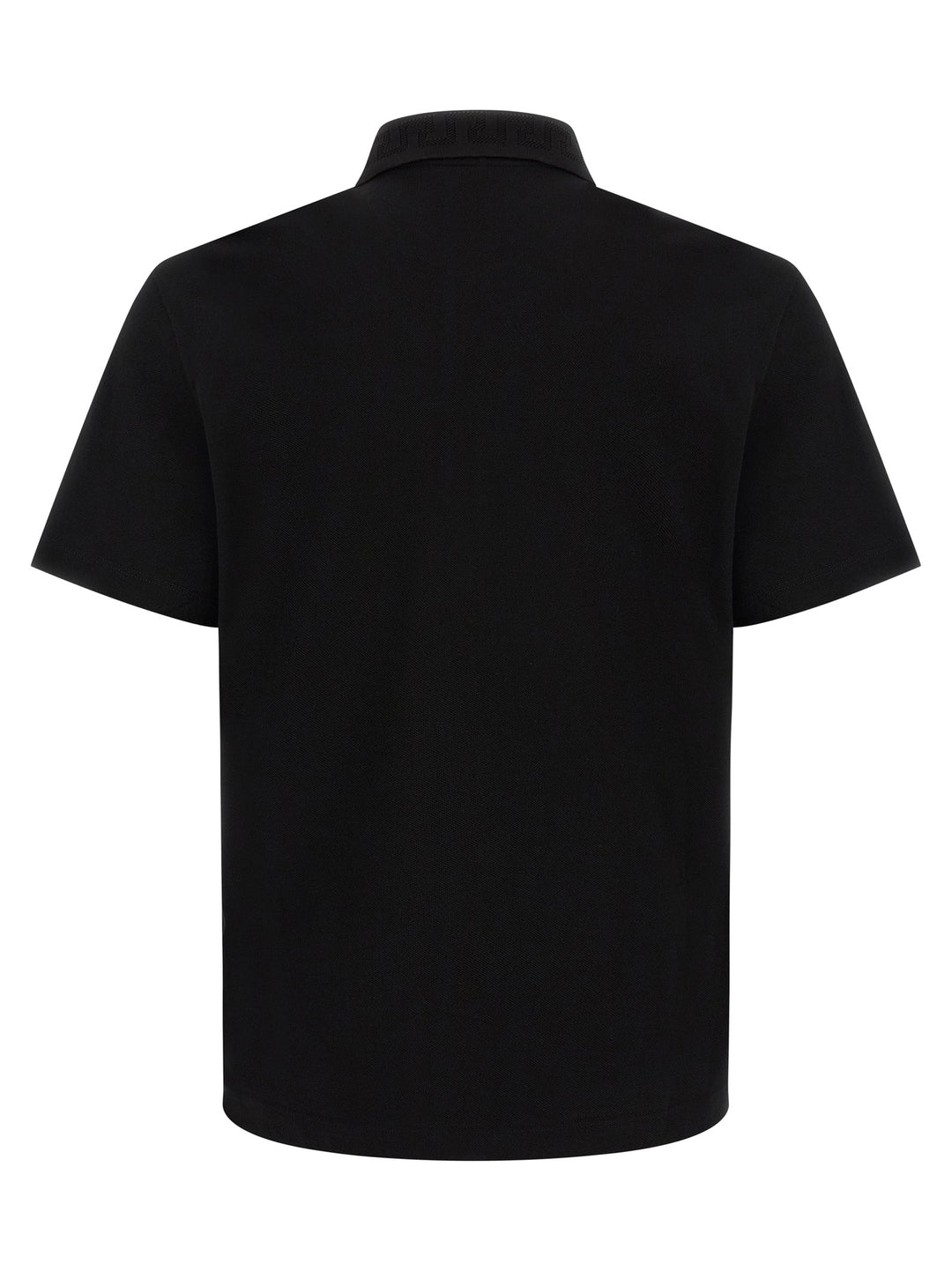 Versace Black Cotton Polo Shirt