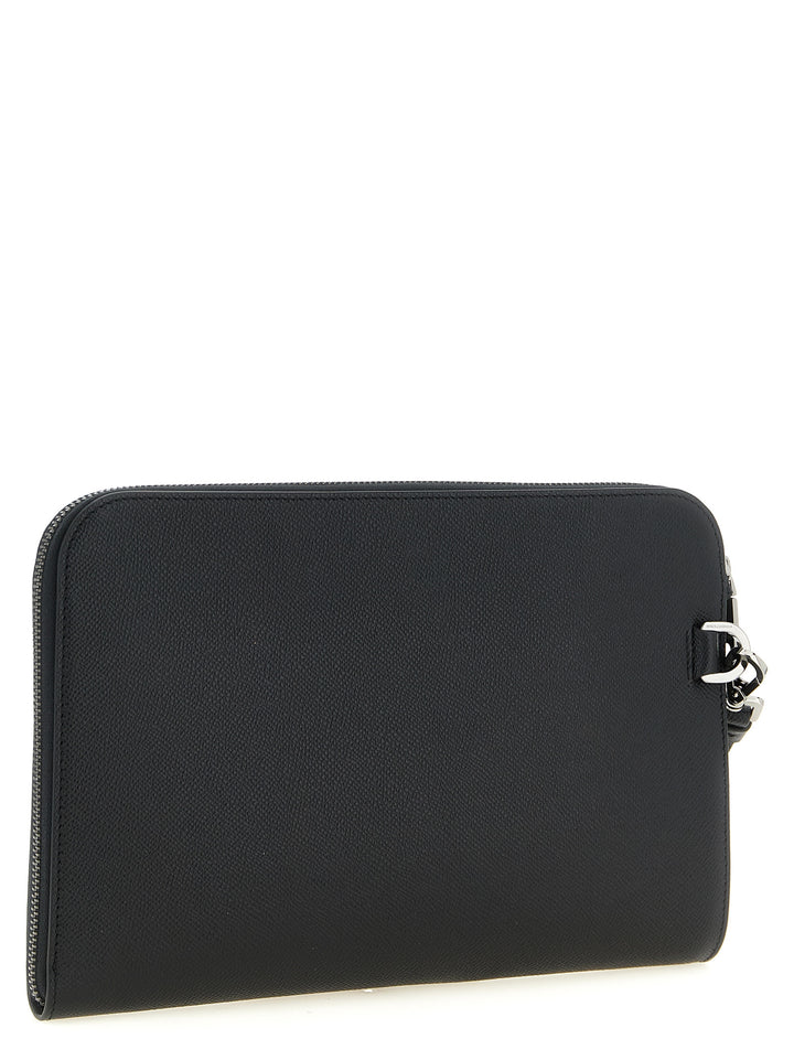 Dolce &amp; Gabbana Black Calfskin Clutch Bag