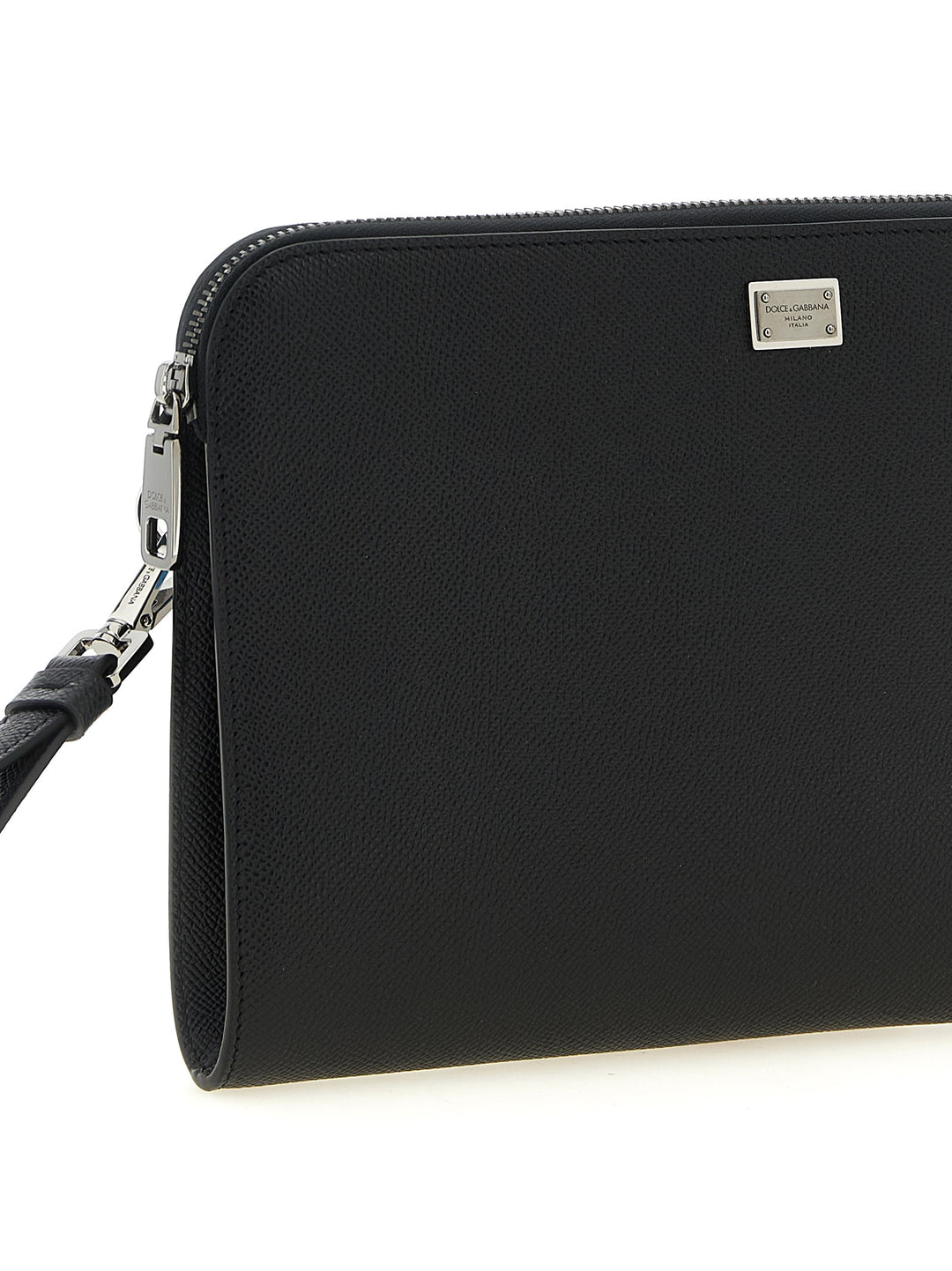Dolce &amp; Gabbana Black Calfskin Clutch Bag