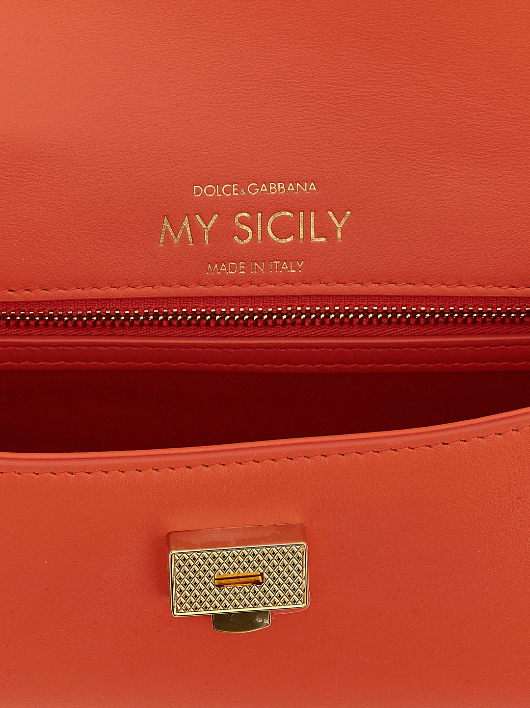 Dolce &amp; Gabbana Orange Calfskin Handbag