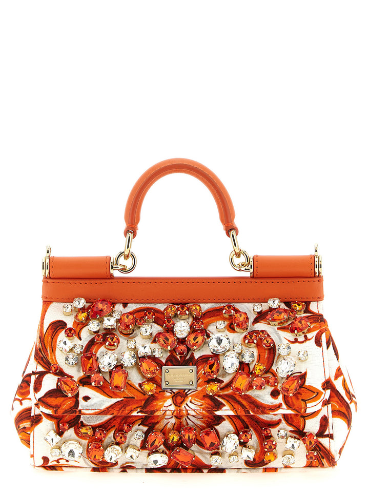 Dolce &amp; Gabbana Orange Cotton Handbag