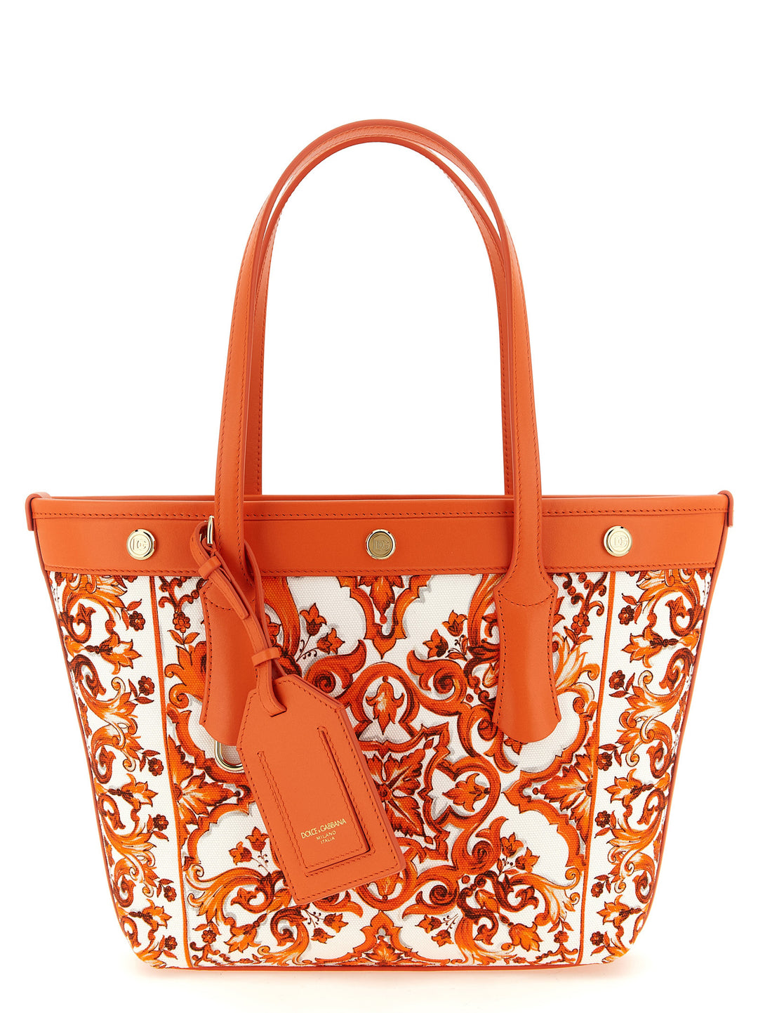 Dolce &amp; Gabbana Orange Cotton Tote Bag