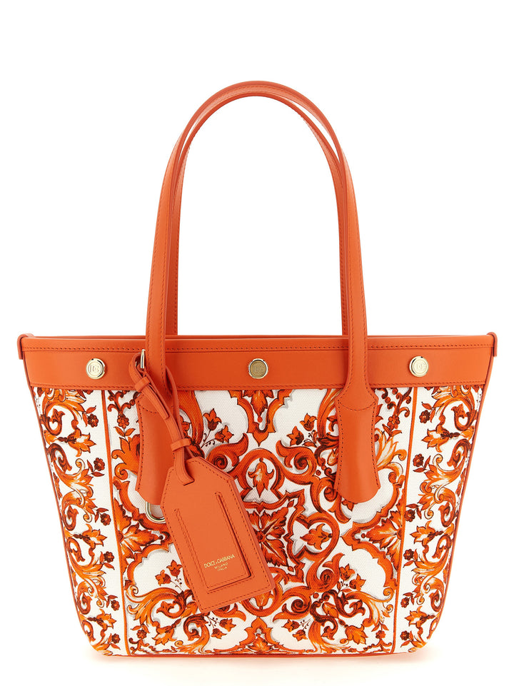 Dolce &amp; Gabbana Orange Cotton Tote Bag