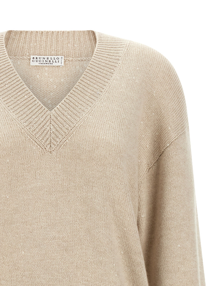 Brunello Cucinelli Beige Cashmere Cardigan