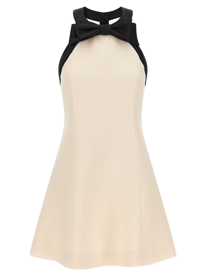 Valentino Garavani Bicolor Virgin Wool Short Dress