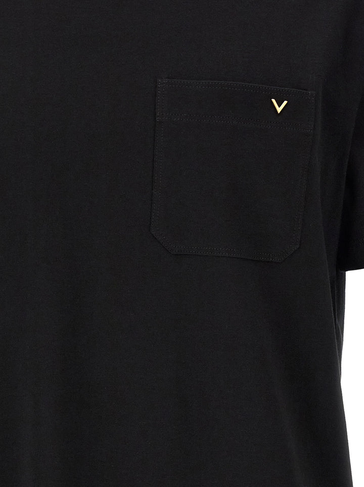 Valentino Garavani Black Cotton T-Shirt