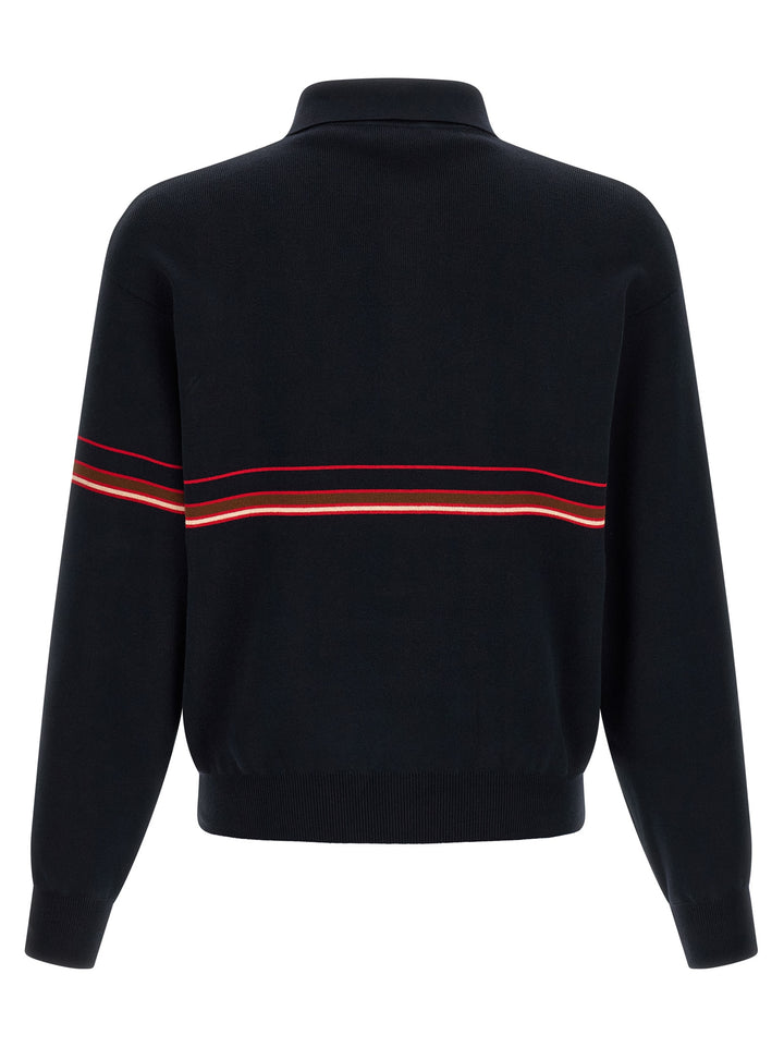 Versace Blue Cotton Polo Shirt