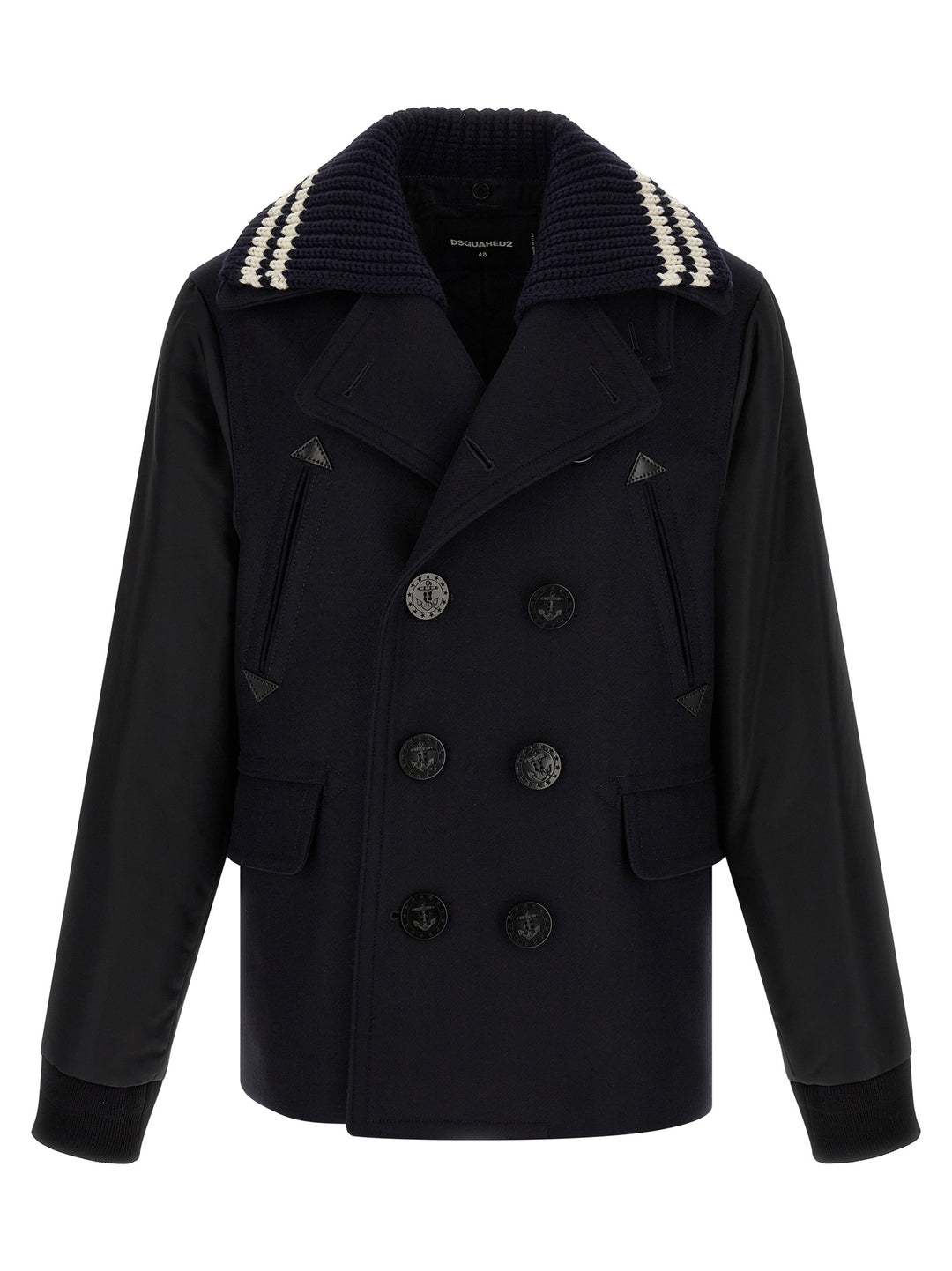 Dsquared² Blue Wool Coat