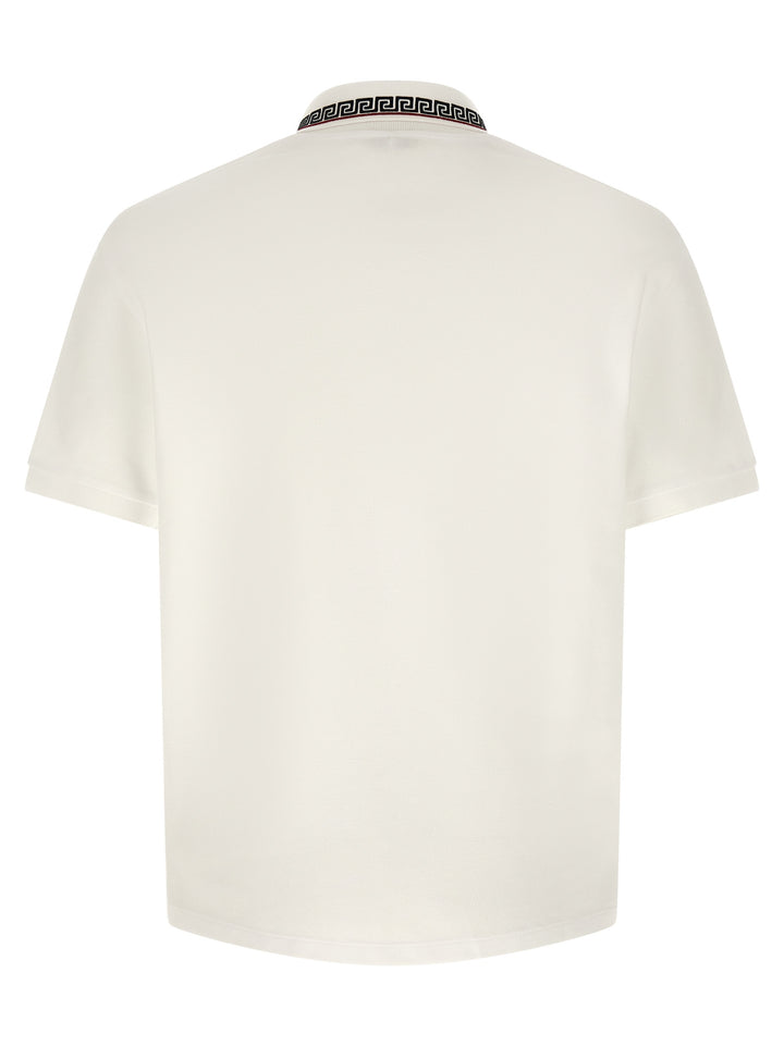 Versace White Cotton Polo Shirt