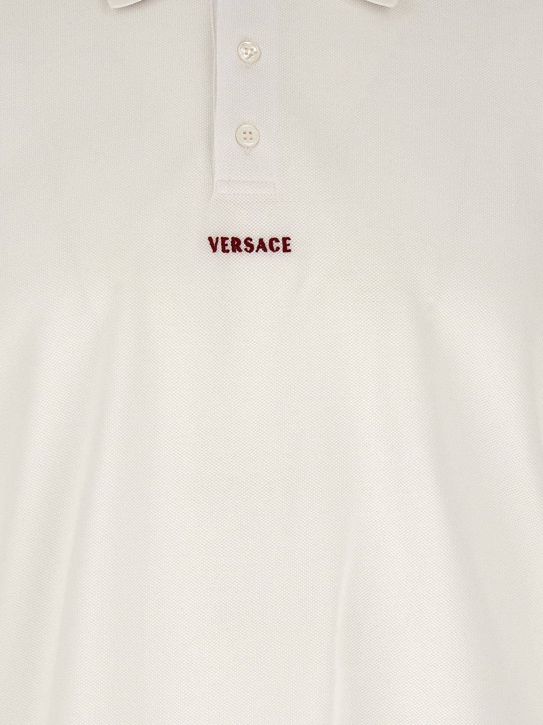 Versace White Cotton Polo Shirt
