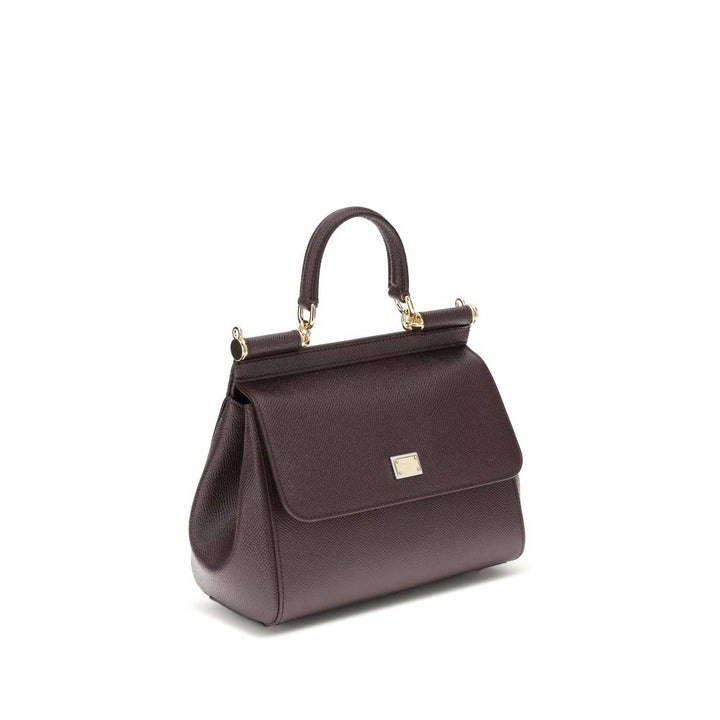 Dolce &amp; Gabbana Brown Calf Leather Bos Taurus Shoulder Bag
