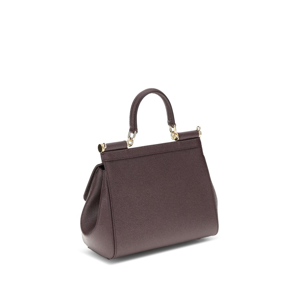 Dolce &amp; Gabbana Brown Calf Leather Bos Taurus Shoulder Bag